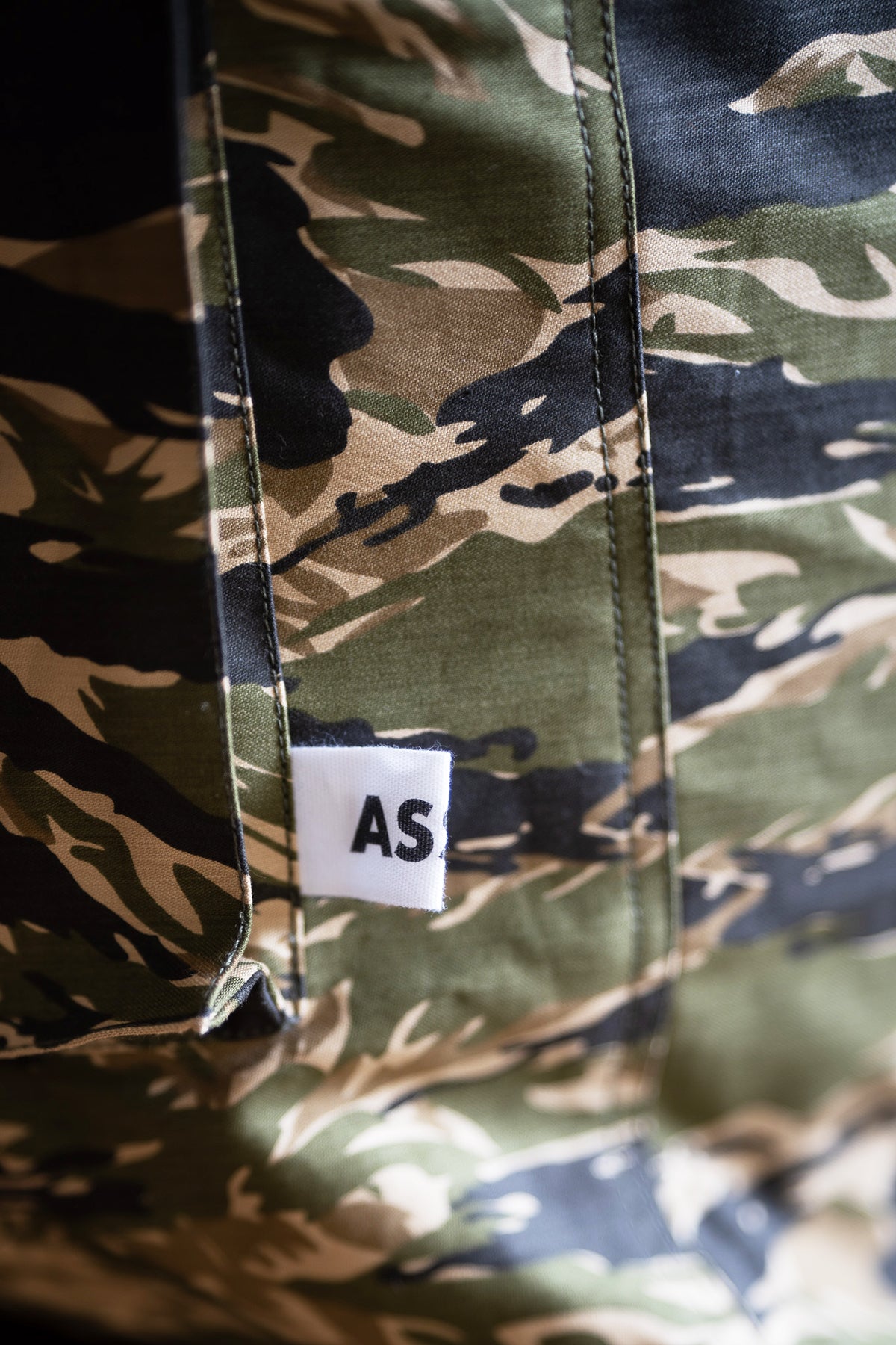 60's Tiger Stripe (Tiger Camo) Back Satin / Beads Cushion Cover