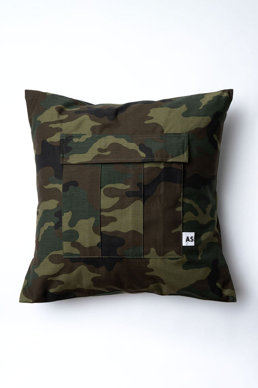 80's Camo Back Satin / 45cm Cushion Cover【予約】9月24日以降弊社より順次出荷