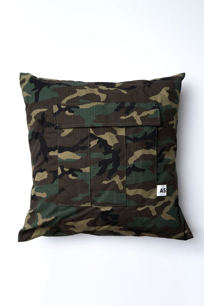 Early 80's Camo Rip Stop / 45cm Cushion Cover 【予約】9月24日以降弊社より順次出荷