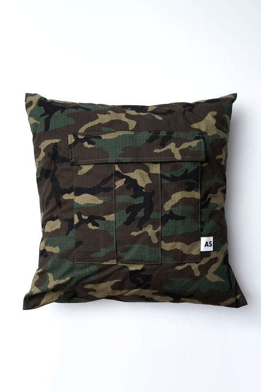 Early 80's Camo Rip Stop / 45cm Cushion Cover 【予約】9月24日以降弊社より順次出荷